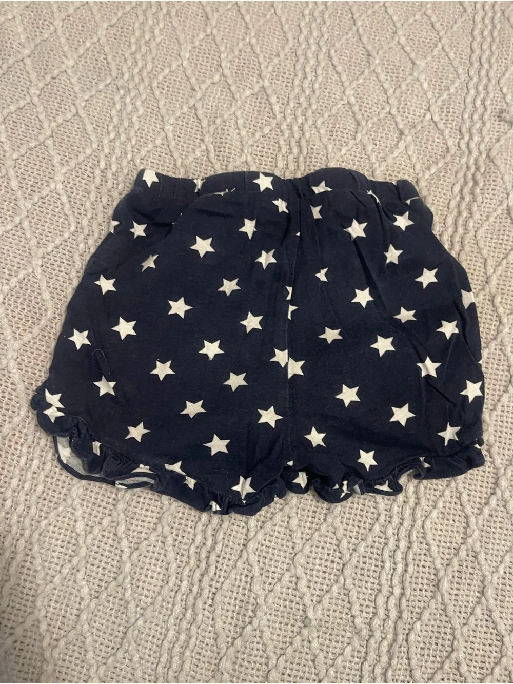 The Children's Place Navy Star Print Ruffle Shorts
